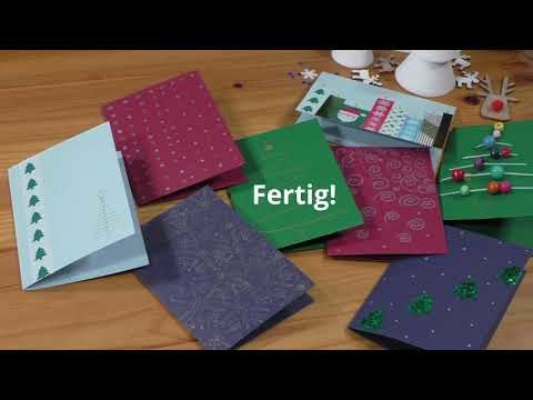 #5 Verschiedene Weihnachtskarten | "Kreativ im Advent" mit Julia und Niklas