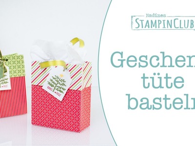 Anleitung: Geschenktüte basteln mit dem Stampin' Up!® Designerpapier Weihnachten im Herzen