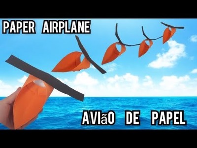 Avião De Papel Que Voa Muito alto e Bate As Asas  Origami Avião de papel que voa