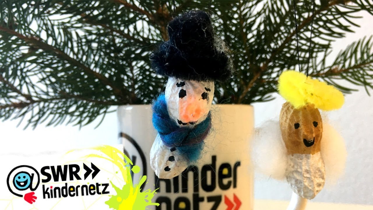 DIY-Tipp: Verkleidete Erdnüsse am Weihnachtsbaum | SWR Kindernetz