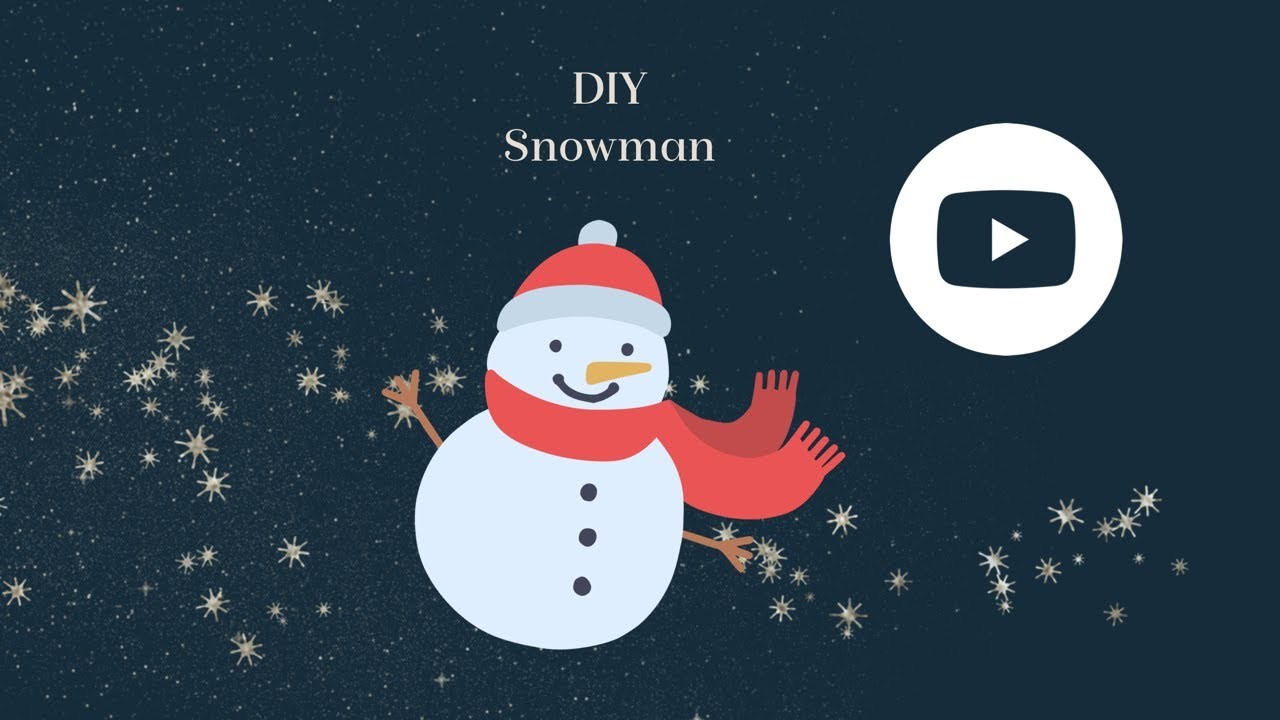 DIY Weihnachtsdeko | Schneemann basteln | -  craft a snowman #schneemann #snowman