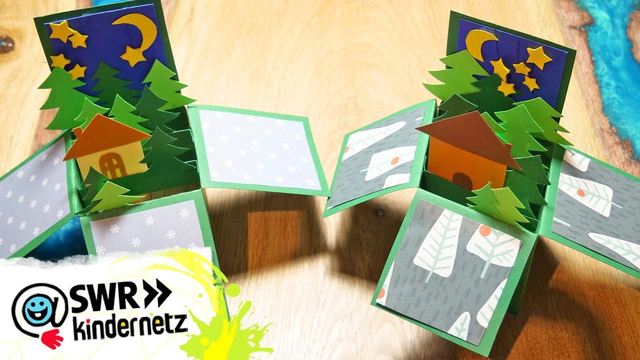 DIY: Weihnachtskarte aus der Box | Tiere bis unters Dach | SWR Kindernetz