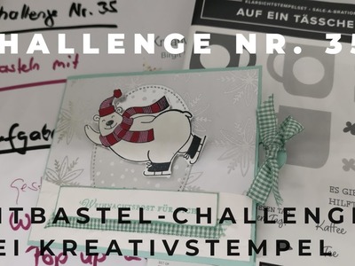 Mitbastel Challenge Nr. 35 Basteln mit Kreativstempel Karten Bastel Challange Dezember