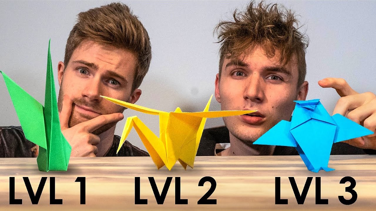 Origami Lernen - In 3 Levels | Selbstexperiment vs. @Angeschrien