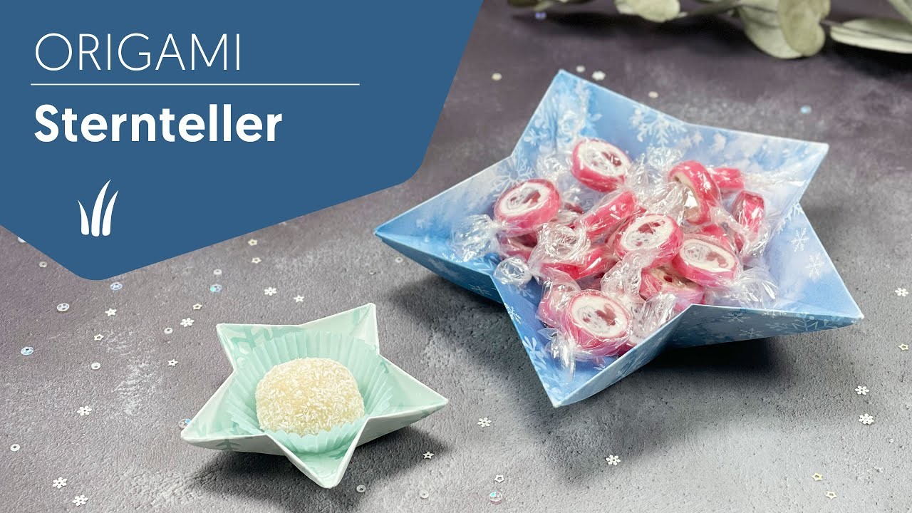 ⭐️ Origami Sternteller als Schale für Süßigkeiten | Schneeflockentraum von Stampin’ Up!