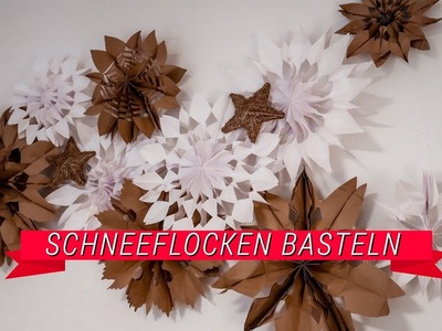 Schneeflocken aus Papiertüten basteln | FINK.HAMBURG Adventskalender 2020