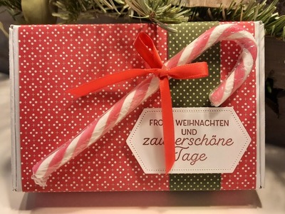 Tutorial schnelle weihnachtliche Verpackung mit Produkten von Stampin'Up