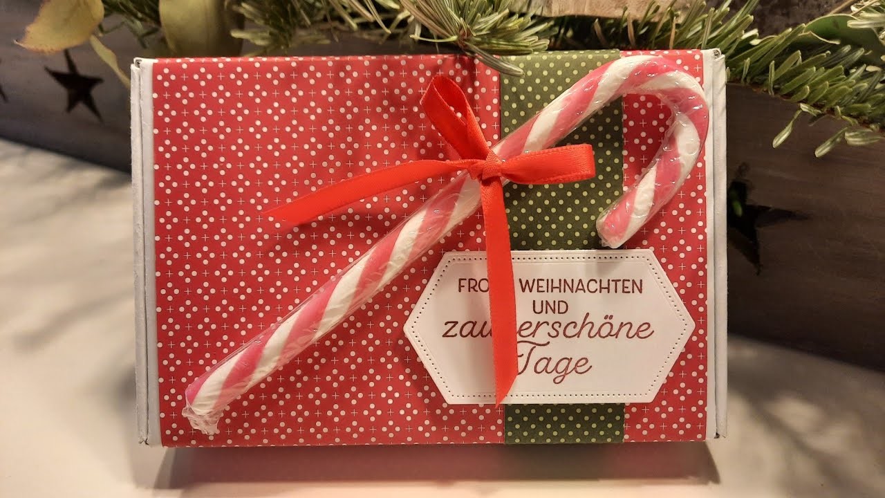 Tutorial schnelle weihnachtliche Verpackung mit Produkten von Stampin'Up