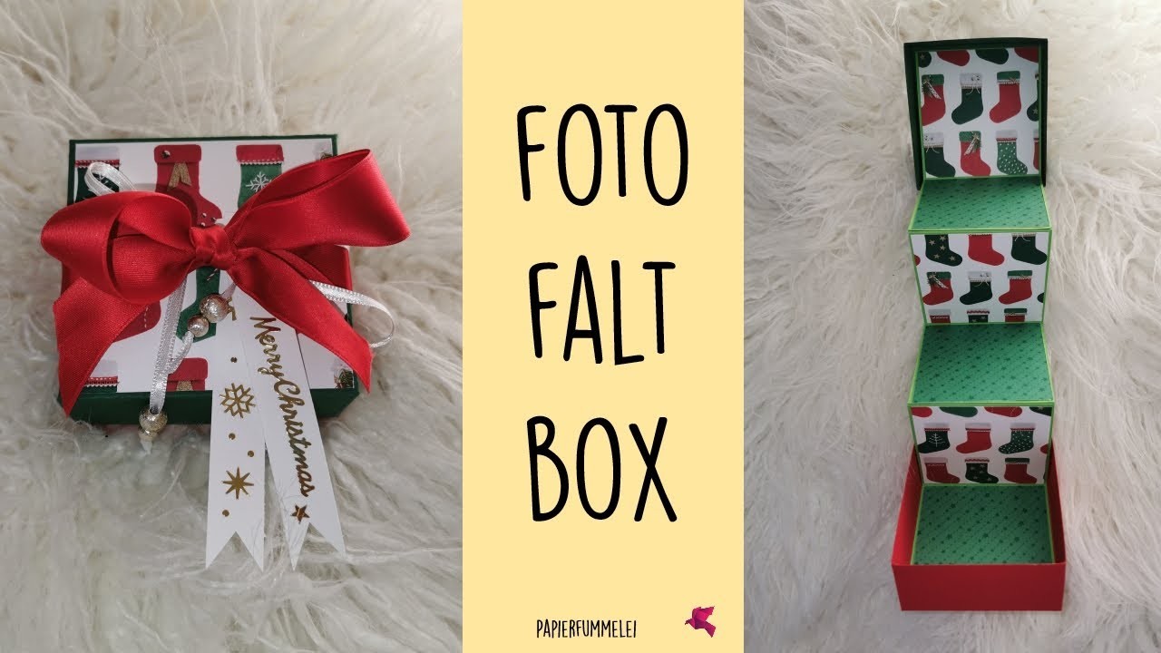 Weihnachtliche Foto-Falt-Box