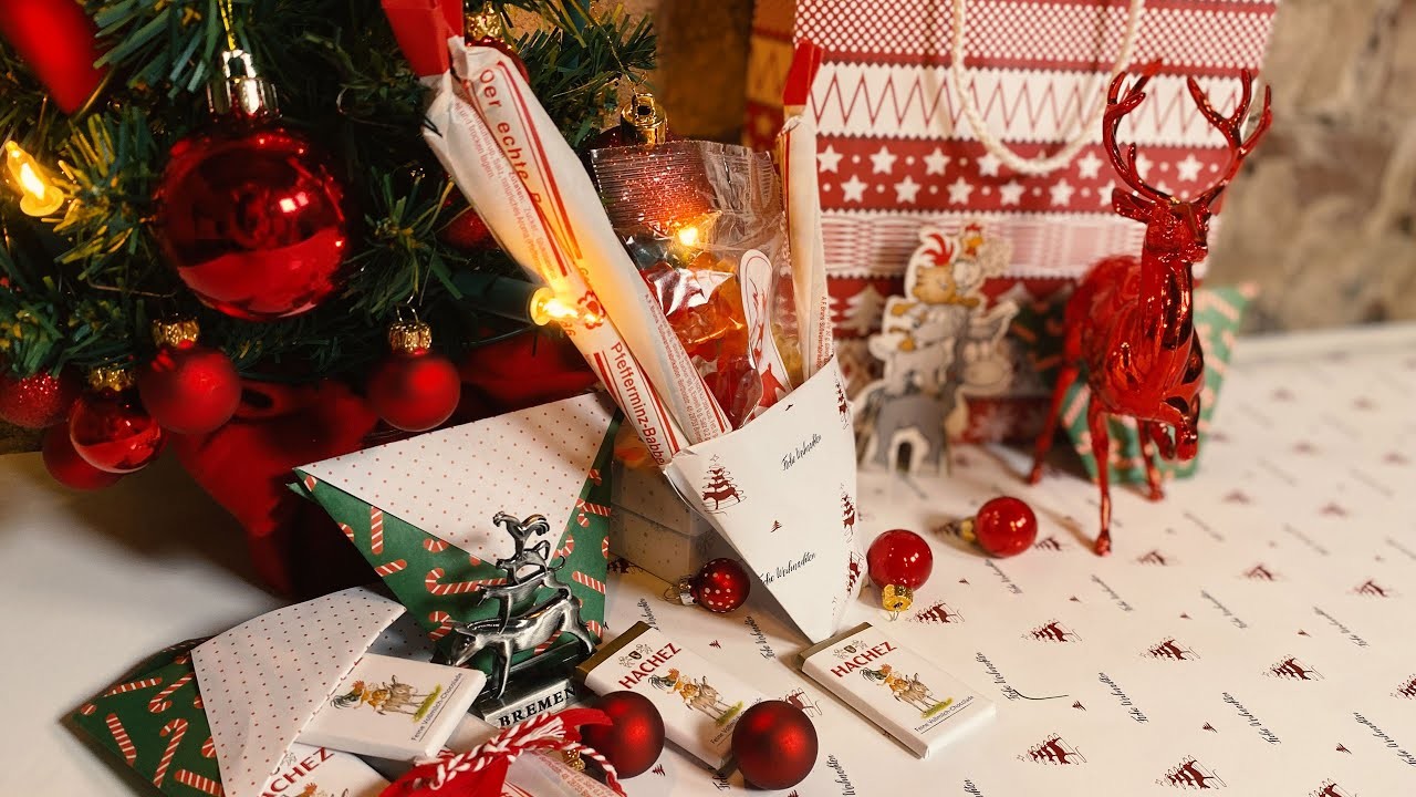 Weihnachtliche Geschenkverpackungen zum Selbermachen