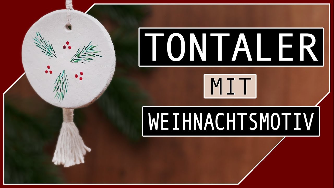 WEIHNACHTS-SCHMUCK-DIY: Tontaler mit Acryl-Weihnachtsmotiv