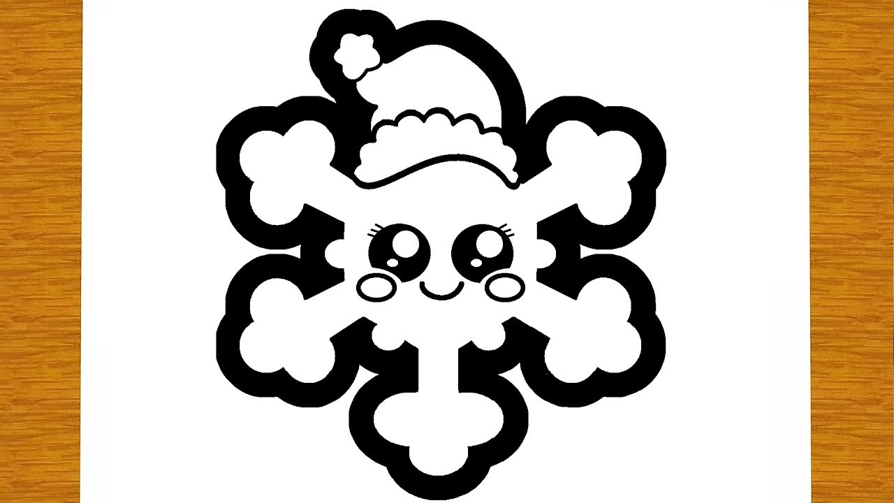 WIE ZEICHNET MAN EINEN NIEDLICH SCHNEEFLOCKEN | Einfaches zeichnen lernen