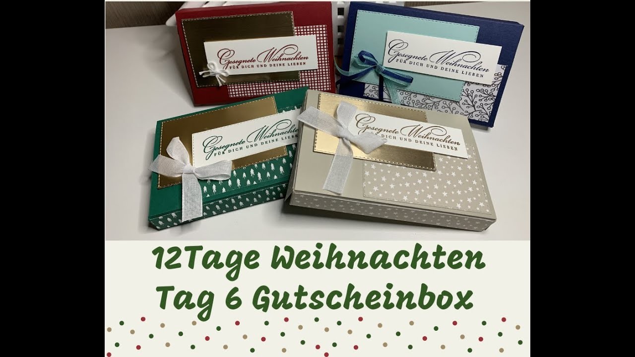 12 Tage Weihnachten, Tag 6 Gutschein-Hebebox