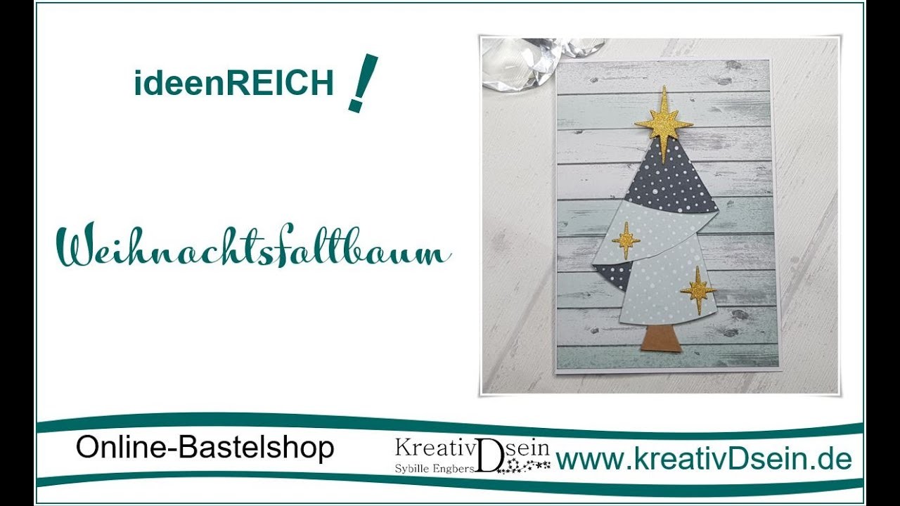Anleitung Weihnachtsfaltbaum | Karten selber basteln mit KreativDsein