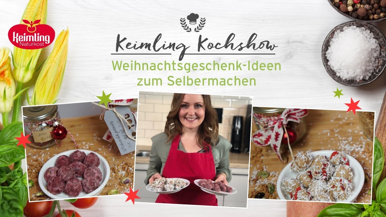 Die Keimling Kochshow: Drei vegane Weihnachtsgeschenk-Ideen zum Selbermachen
