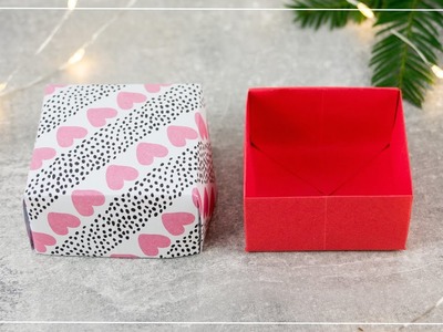 DIY Schachtel mit Deckel basteln | Geschenkbox aus Papier