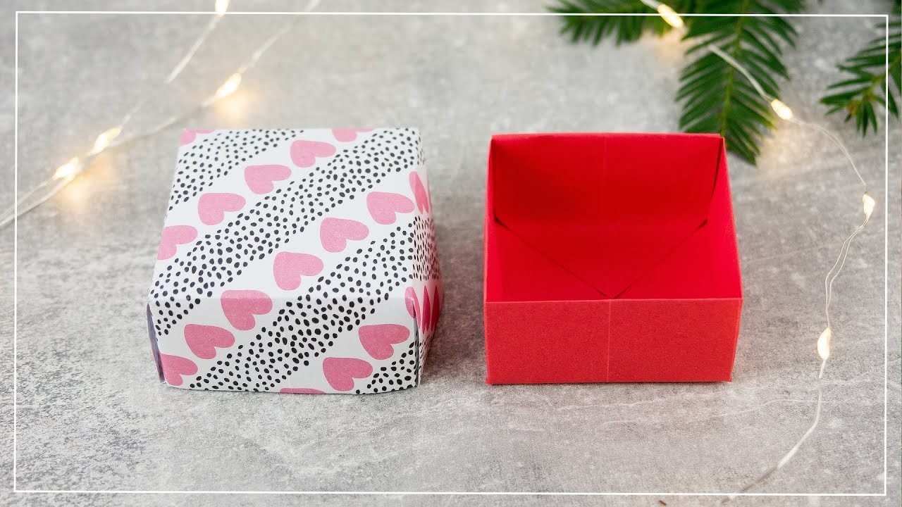 DIY Schachtel mit Deckel basteln | Geschenkbox aus Papier