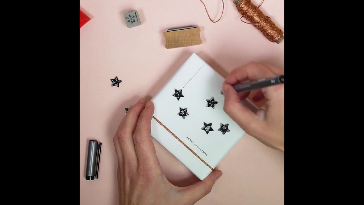 DIY Stamping Tutorial - Stempeln mit Schrumpffolie - Kreatives Geschenke verpacken