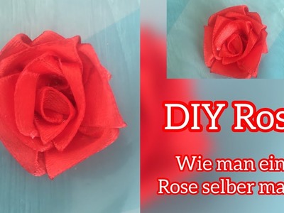 EINFACHE ROSE selber machen - do it yourself ribbon rose - Satinband Rose - Schöne Blumen - DIY