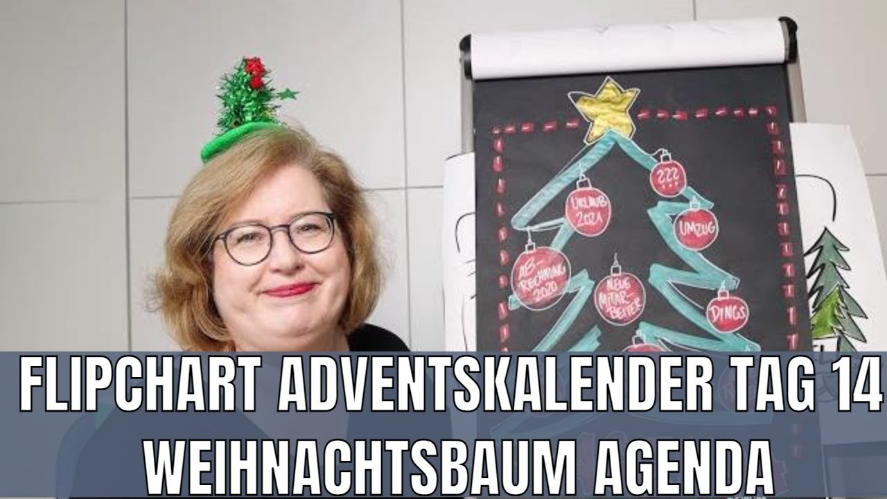 Flipchartideen für Weihnachten - Adventskalender Tag 14 - Weihnachtsbaum Agenda