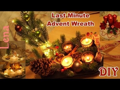 Kreative Tipps von Lena - Adventskranz basteln - 3 last minute advent wreath - рождественский венок