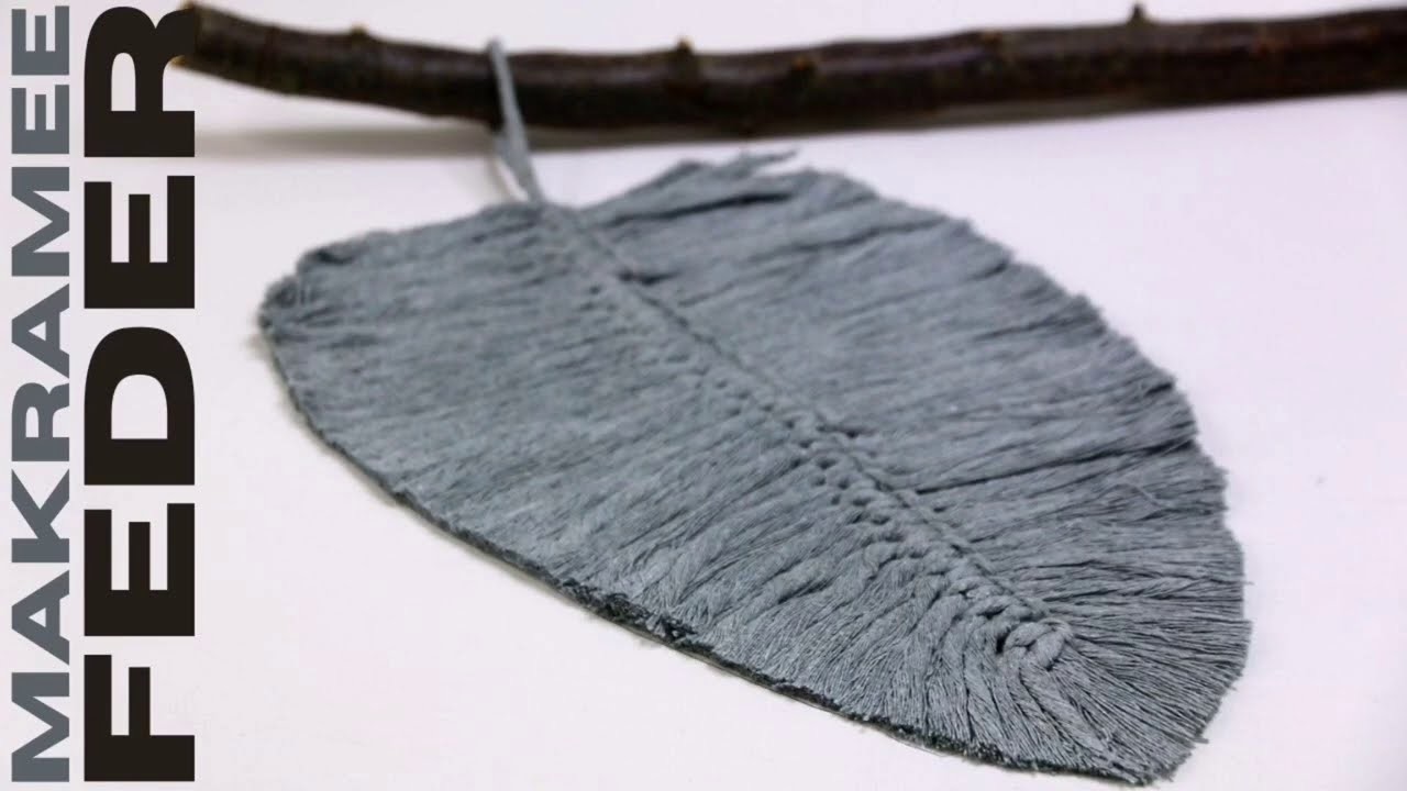 Makramee-Feder selber machen mit Schnittvorlage
