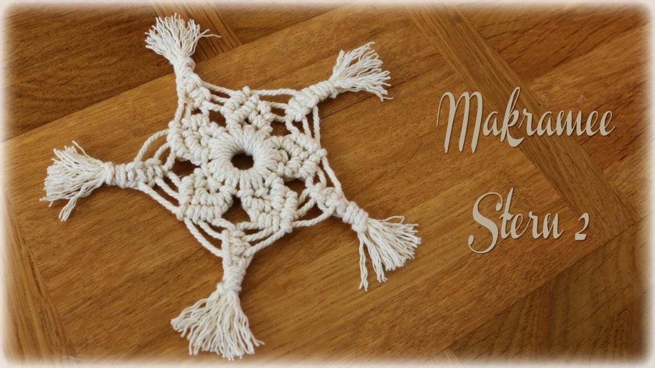 Makramee Stern #2 * DIY * Macramee Snowflake [eng sub]