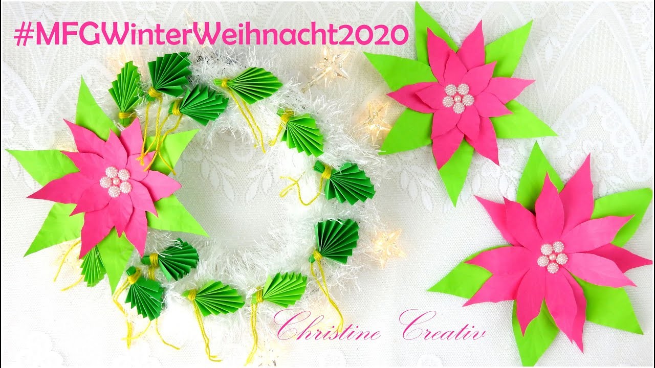 #MFGWinterWeihnacht2020 ????✨ #AdventsKranz ✨ ???? WeihnachtsStern aus Papier HomeDeko  #ChristineCreativ