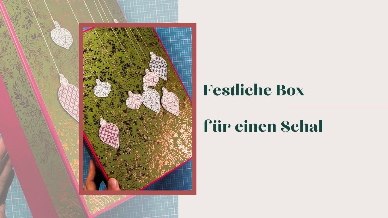 Tutorial Große Geschenkbox A4 für selbstgestrickten Schal von Schwieger-Mama mit Stampin' Up! DIY