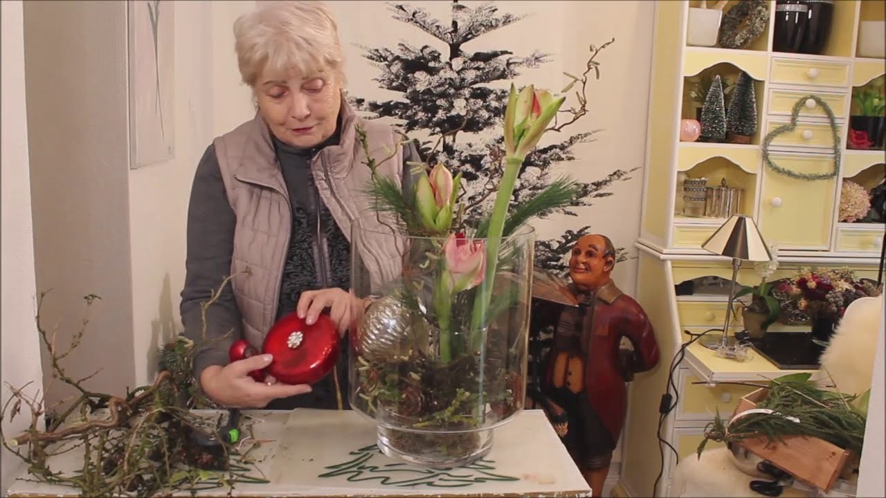 Weihnachtsdeko "Amaryllis im Glas" - Bärbels Wohn & Deko Ideen