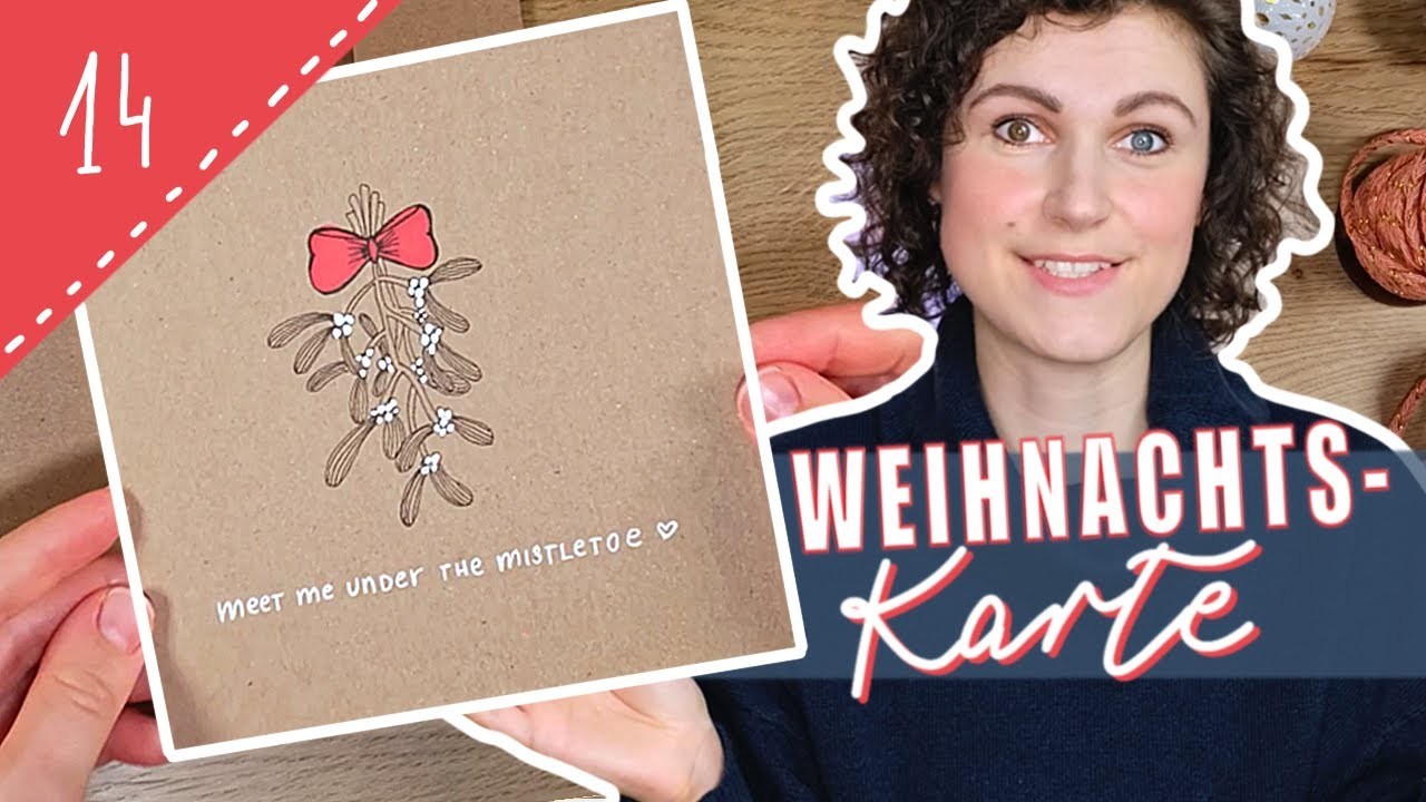 Weihnachtskarte "Meet Me Under The Mistletoe" | Kreativzeit