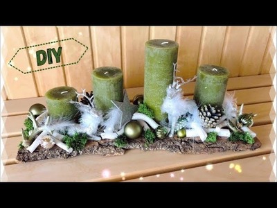 Adventsgesteck selber machen - DIY Weihnachtsdekoration -