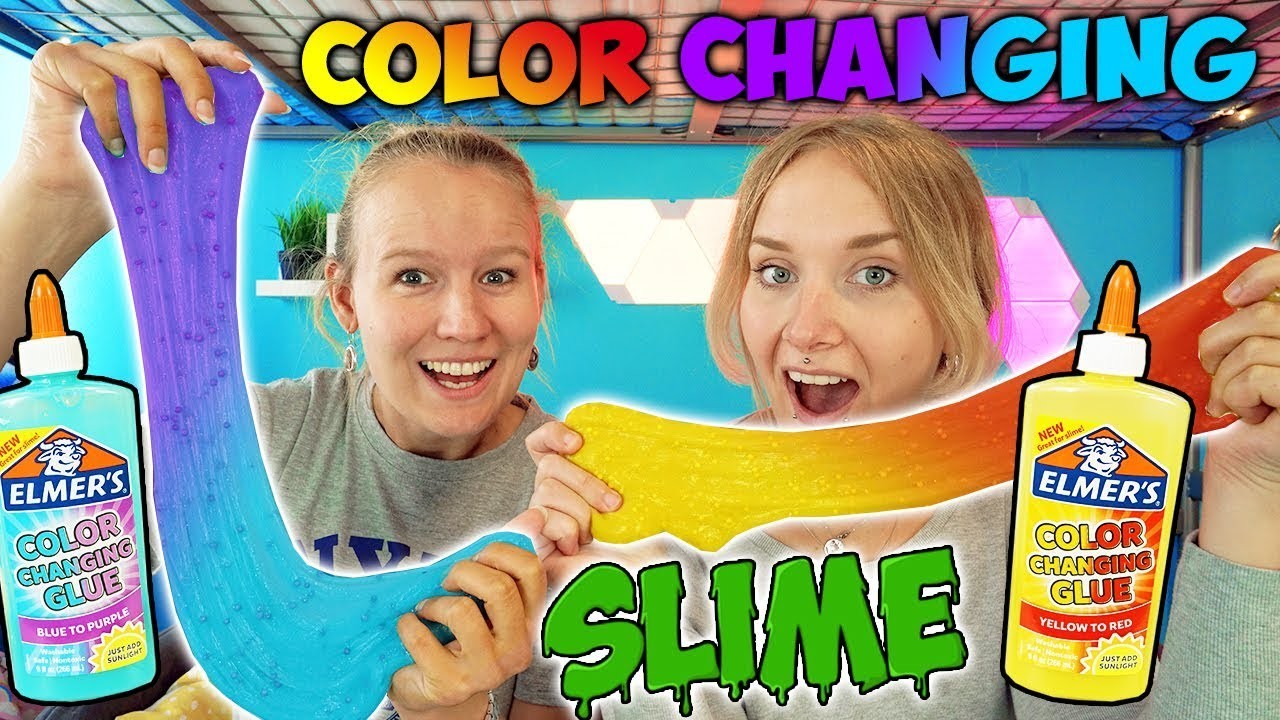 COLOR CHANGING SLIME Challenge Kathi & Ninas Schleim verändert die Farbe | Mega cooles Experiment