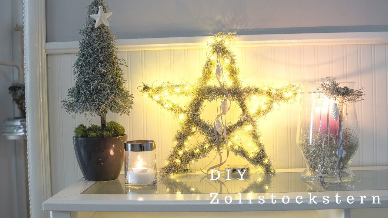 DIY Weihnachtsdeko: Stern aus einem Zollstock