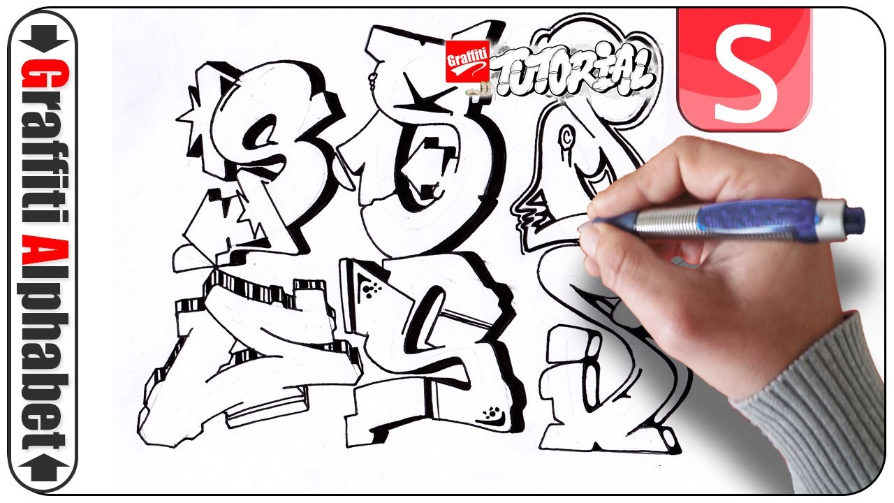 Graffiti Alphabet Buchstabe S - Letra S - Letter S - Full HD