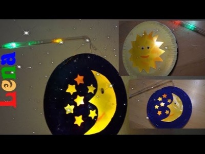???? Last Minute Laterne mit Sonne Mond und Sterne basteln ???? How to make stars lantern ???? фонарик