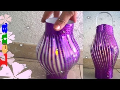 Lila Laterne basteln ???? How to make a purple Lantern ???? как сделать фонарик из бумаги