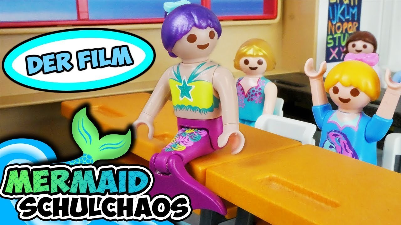 Playmobil Film deutsch MERMAID SCHULCHAOS Der Film! Meerjungfrauen aus Aqua City bei Familie Vogel