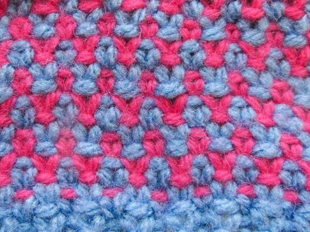 Webmuster (Zweifarbig stricken)