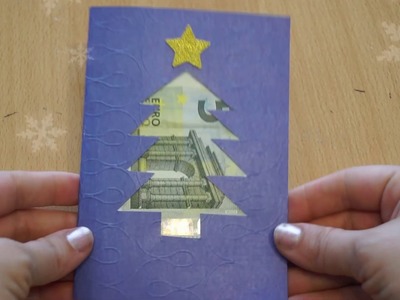 Weihnachtskarte mit Weihnachtsbaum basteln - Geldkarte selber machen - Christmas Tree Card DIY