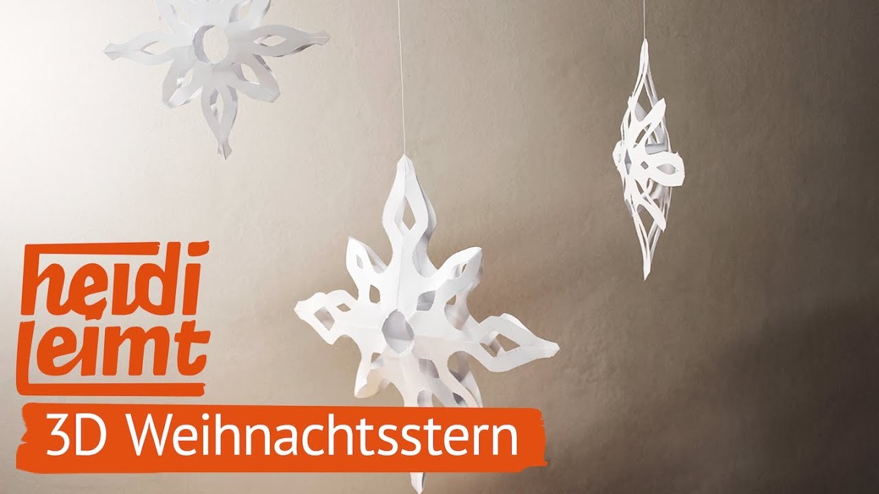 3D Weihnachtsstern selbst machen | DIY Tutorial | HeidiLeimt | Buchbinden | DIY
