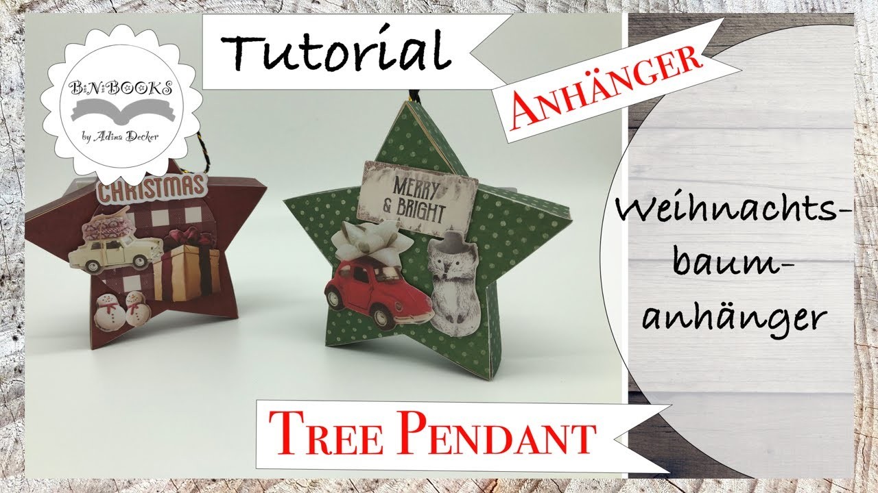 DIY * 3 D Christmas Tree Pendant * Weihnachtsbaum Papierstern  Anhänger * Papier basteln * Tutorial
