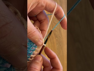 DIY Crochet: Stäbchen häkeln Rundenübergang mit 2 Farben