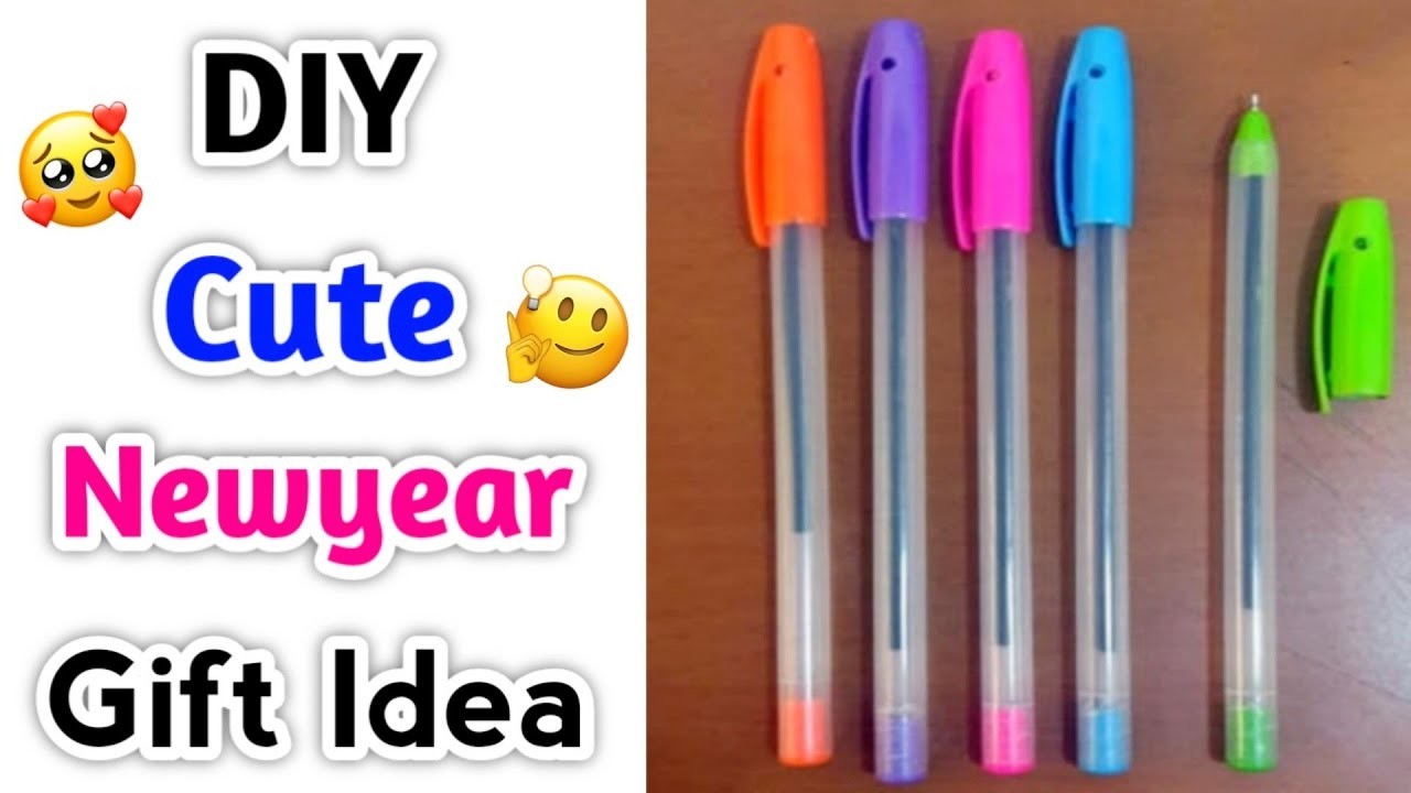 DIY Cute Handmade Newyear Gift Idea from pen • new year gift ideas • newyear gifts making at home
