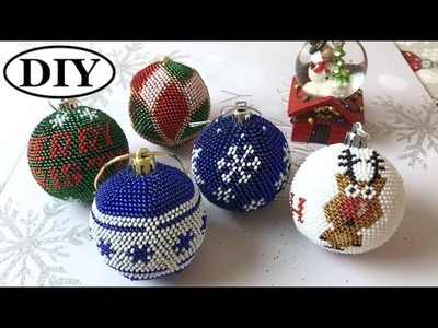 DIY: Weihnachtskugel mit Perlen häkeln. Schritt für Schritt Anleitung