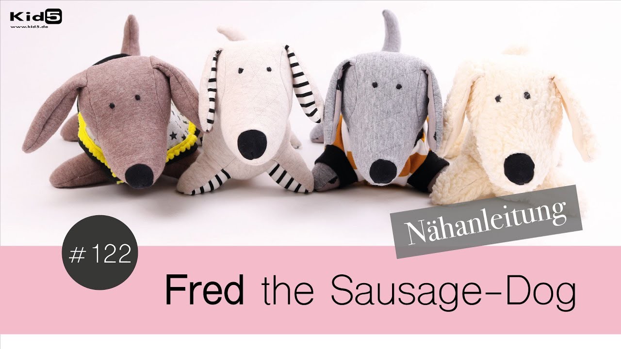 Süßen Kuscheldackel "Fred the Sausage-Dog" ganz einfach selber nähen DIY-Näh-Tutorial