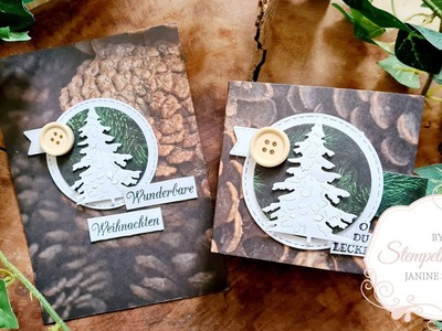 Weihnachtliches Teebeutelbuch mit passender Weihnachtskarte| Stempelharmonie