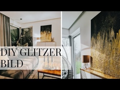 Acrylbild malen für Anfänger| Abstrakte Kunst| Schwarz Gold Tutorial Acrylic painting for beginners