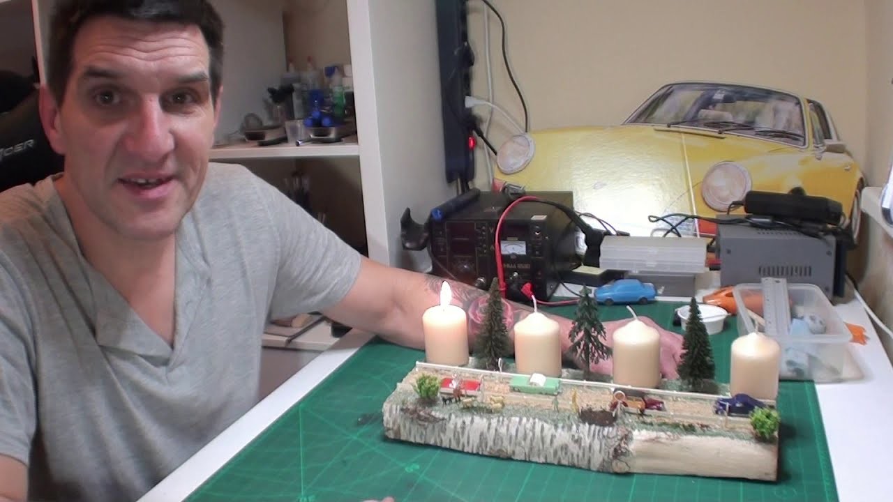 Basteln eines Adventsgesteck