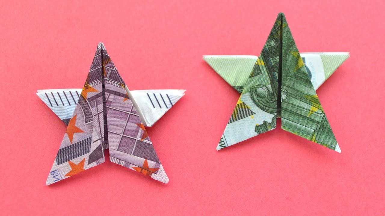 Euro Origami STERN Geldgeschenk GELD FALTEN | Geschenk zu Weihnachten | Money STAR | Tutorial